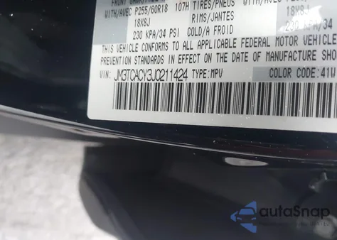 2018 Mazda Cx-9 Touring z USA, uszkodzony, nr VIN JM3TCACY3J0211424